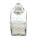 Square Shaped Square Cut Decorative Glass Bottle